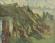 Vincent Van Gogh Thatched Sandstone Cottages in Chaponval (nn04) Sweden oil painting artist